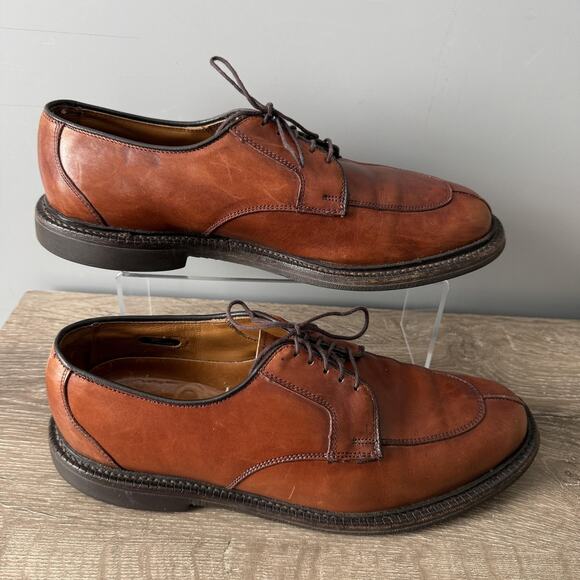 Allen Edmonds Ashton Shoes Mens 9.5 D Chili Brown Split Toe Derby Dress Leather main image 4